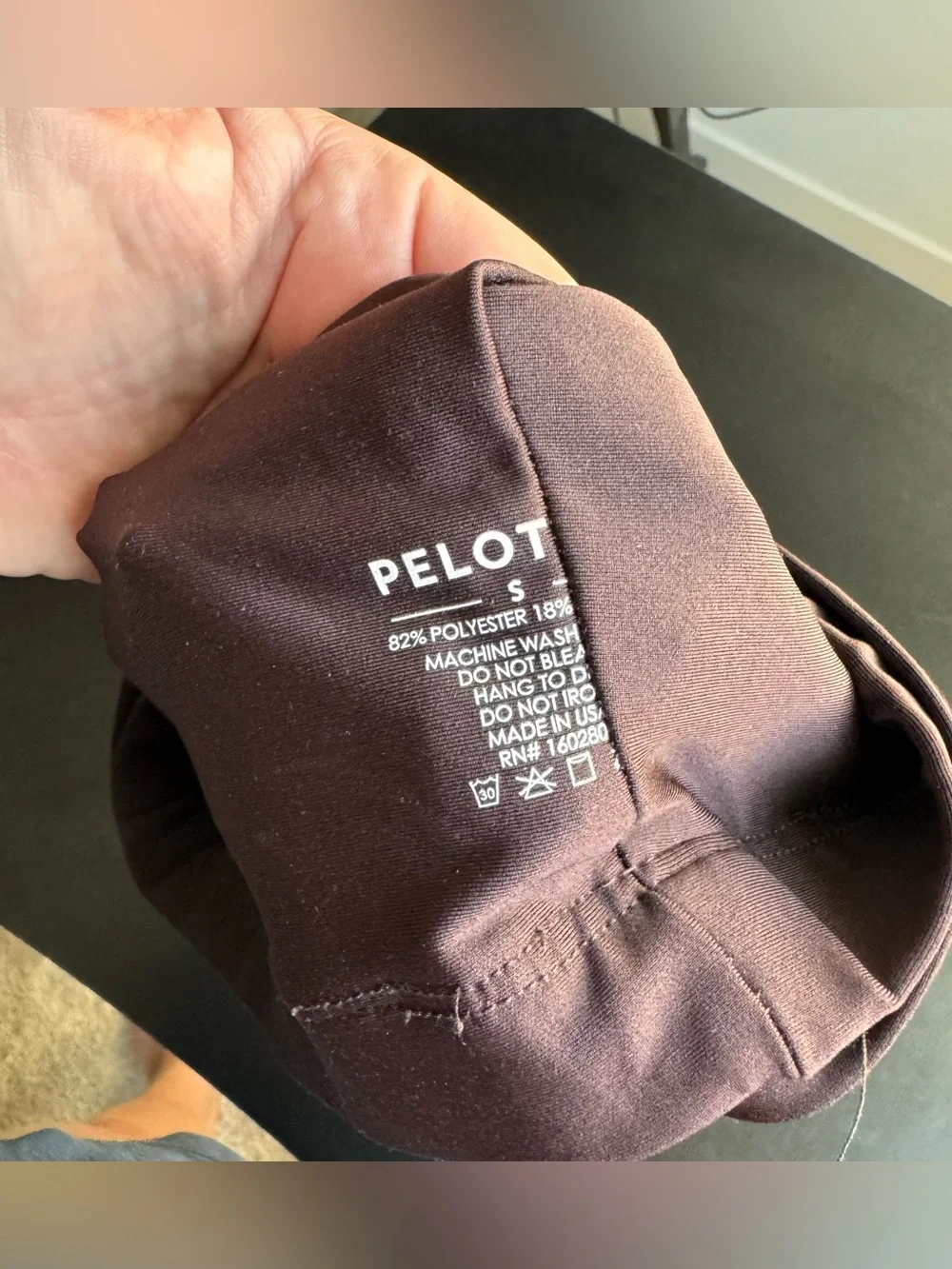 Peloton Show Up Side to Side Women's Chocolate Brown Sports Bra Size: S